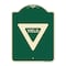 Signmission Designer Series Sign-Yield, Green & Tan Heavy-Gauge Aluminum Sign, 24" x 18", G-1824-22695 A-DES-G-1824-22695 - alternate 1